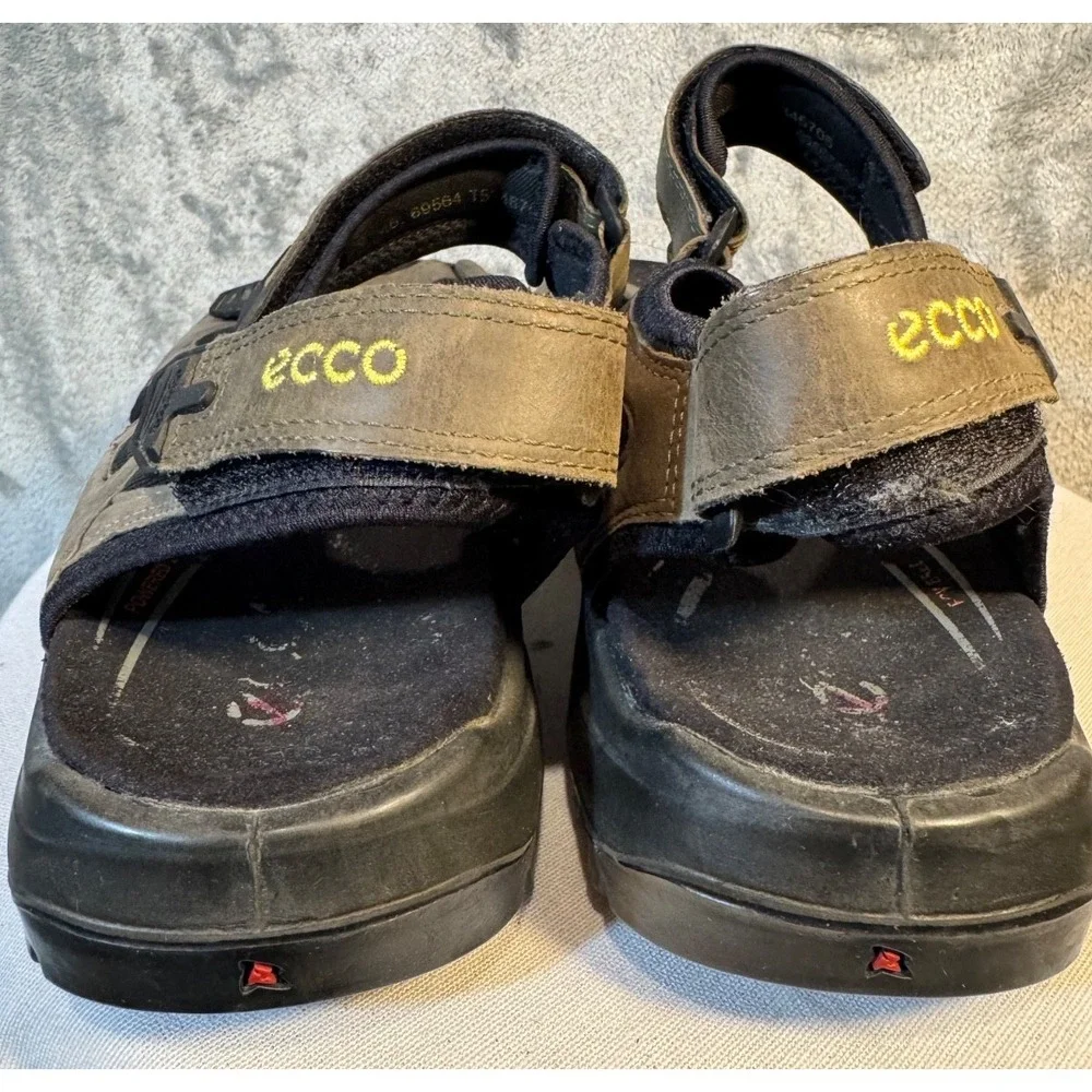 ECCO Men's Yucatan Receptor Brown Leather Hiking Sandals EU 46 US 13 sportswear